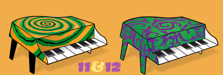 Paper Pianos 11 and 12