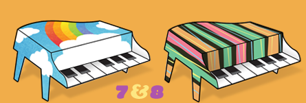 Paper Pianos 7 and 8